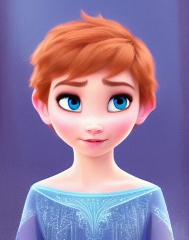 A boy with short hair