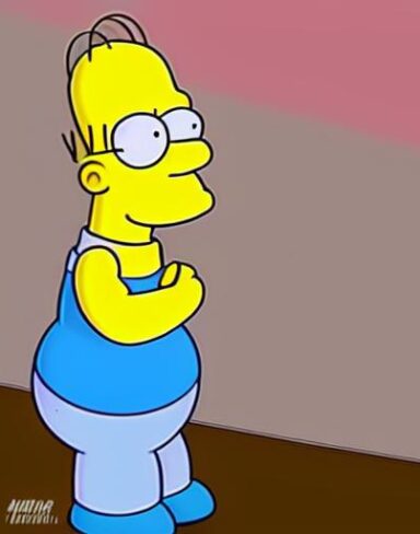 A cartoon character making a finger heart