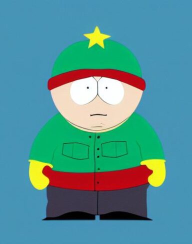 A cartoon character of south park American animation