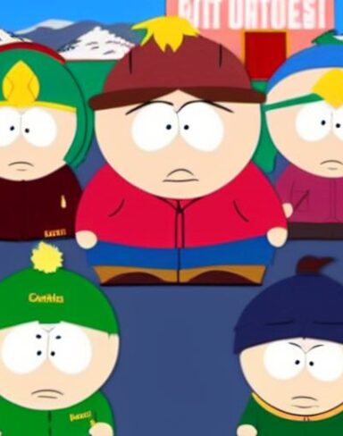 A cartoon character of south park from animated story