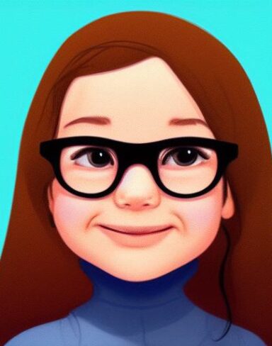 A close up of a child wearing a glasses