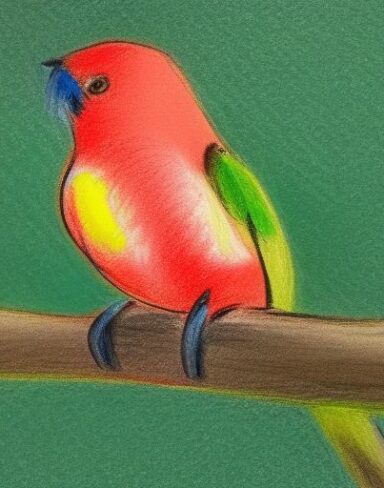 A colorful bird sitting on top of a tree branch