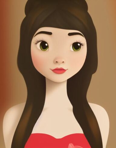 A girl looking to the side