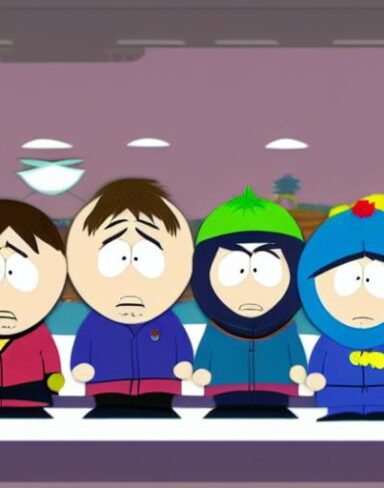 A group of cartoon characters south park Trey Parker