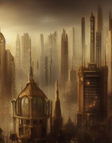 A group of tall buildings in the middle of a city