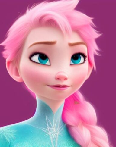 A person with pink short hair