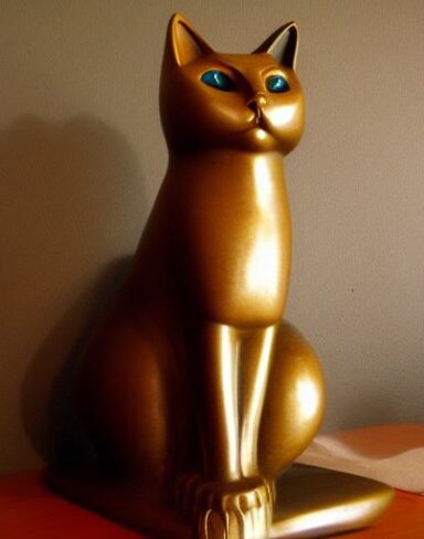 A statue of a cat