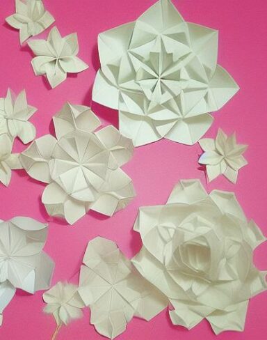 Many paper flowers
