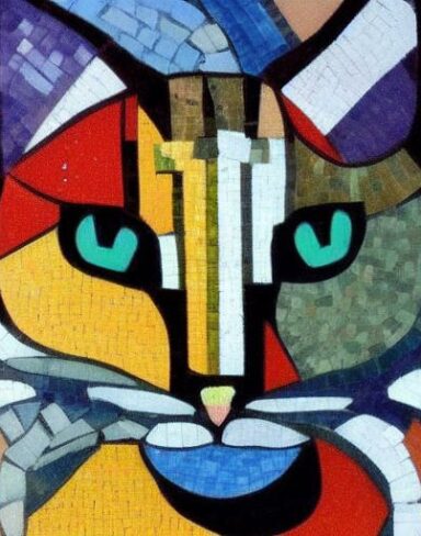 Mosaic of a cat