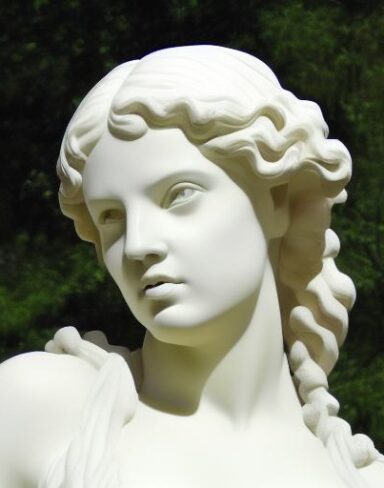 White statue of a lady