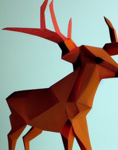 A deer paper cut