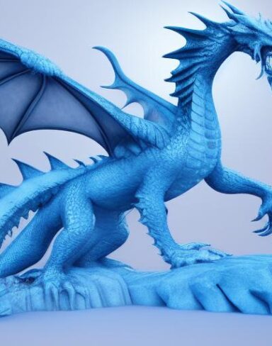 A dragon ice sculpture