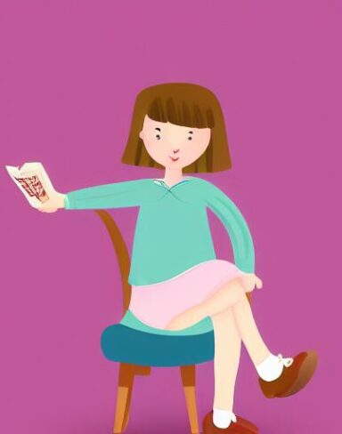 A girl sitting on a chair