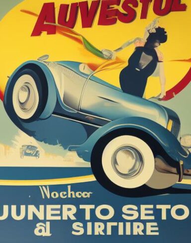 A vintage poster of an auto service