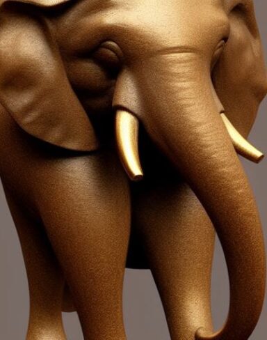 Bronze elephant statue