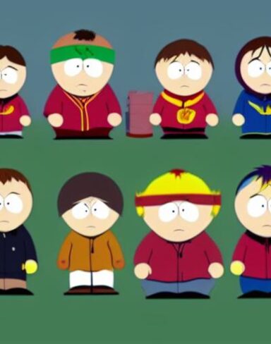 Cartoon characters south park of American animated television