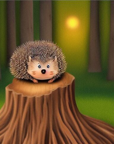 Hedge on a stump in woodland