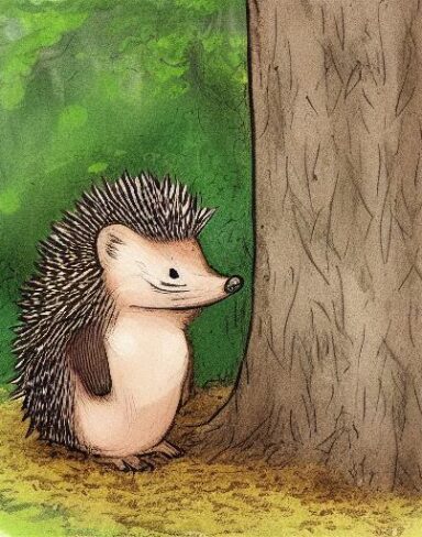 Hedge on a stump in woodland