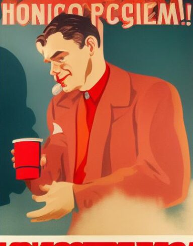 Man holding a cup of ice cream