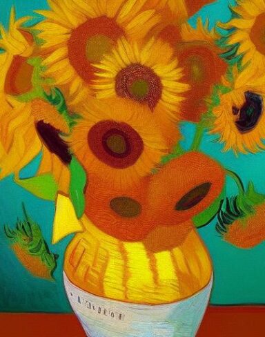 Painting of sunflowers
