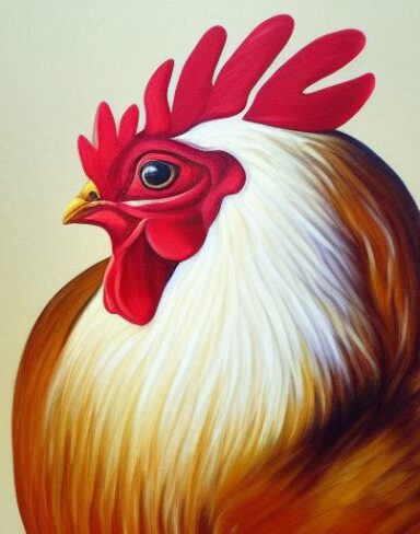 Painting of the hen