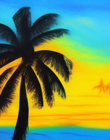 Palm tree at the beach