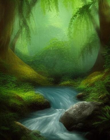 Stream running through the forest