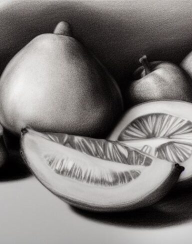 The drawing of fruits