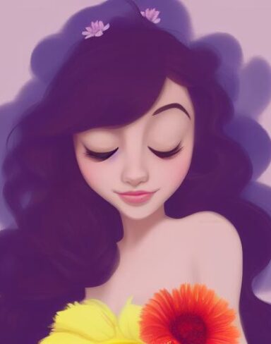 A beautiful person with a flower