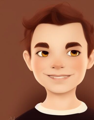 A boy with brown hair