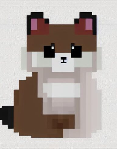 A brown cat sitting on top of a white surface