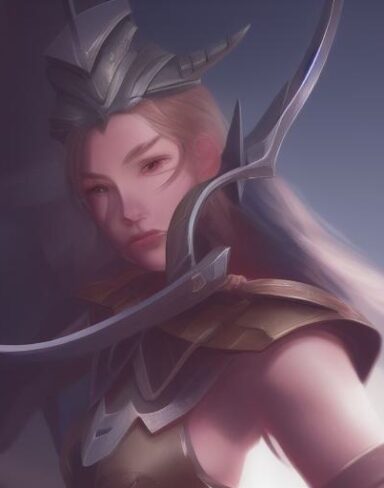 A close up of a person holding a sword