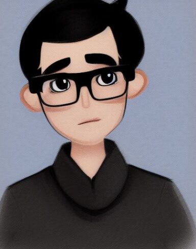 A close up of a person wearing a glasses