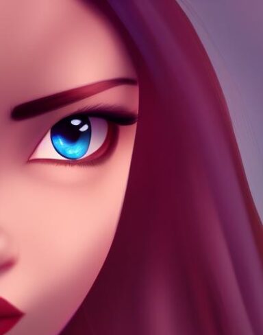 A girl with blue eyes