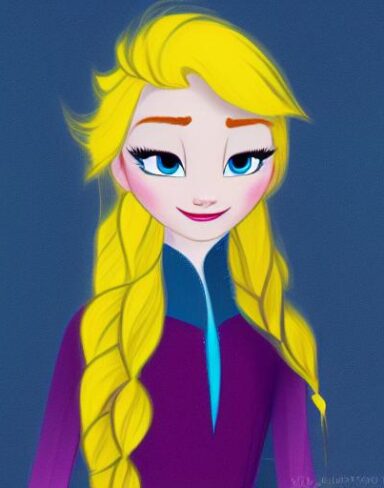 A person with yellow long hair