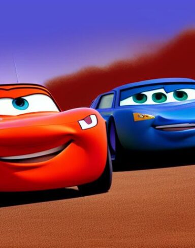 A picture by Pixar from cars film