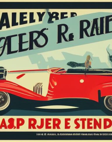 A vintage poster advertising a old car repair