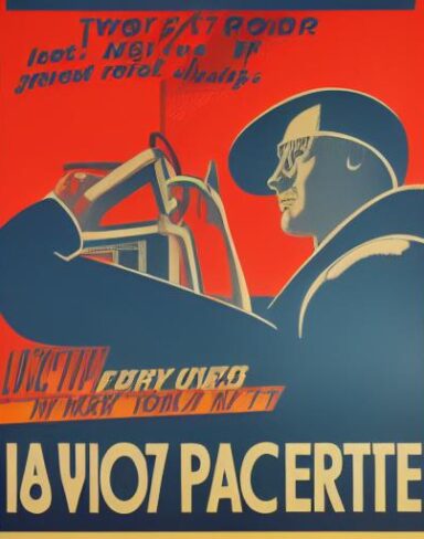 A vintage poster advertising an auto service