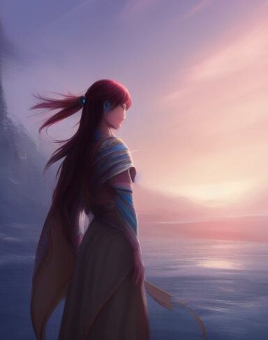 A woman standing near river