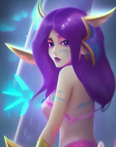 A woman with black hair that is standing in the rain day