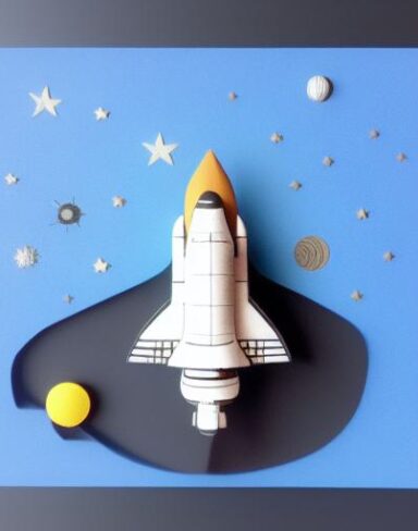 Dark layered paper art