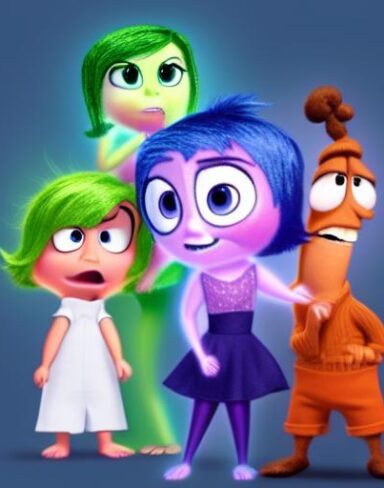 Inside out Disney characters in a movie