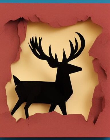 Paper cut of the deer