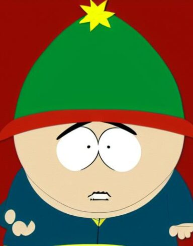 South park cartoon character from TV show