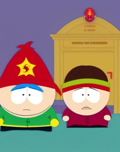 South park cartoon character from a animated story