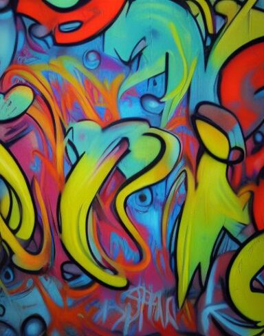 The painting on a wall