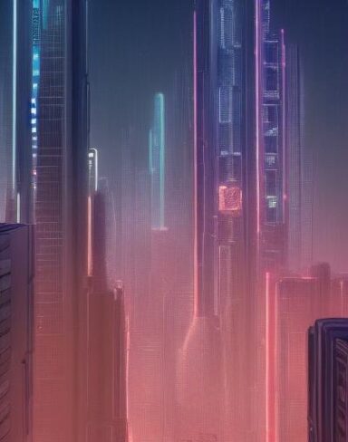 A city filled with lots of tall buildings and citizens