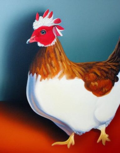 A painting of hen