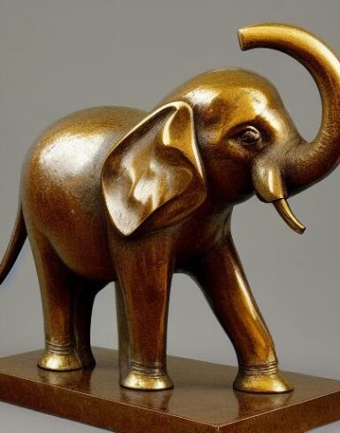 Bronze elephant statue