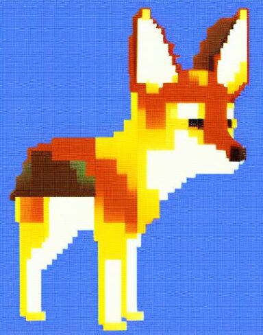 Deer in front of a blue background